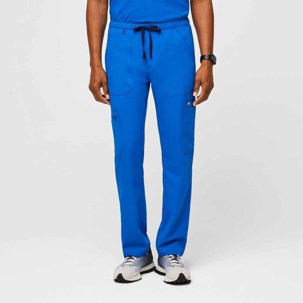 FIGS Pisco Scrub Pants Mens Large Royal Blue Cargo Technical TM3001 Workwear